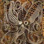 Golden Squid and Kelp Print