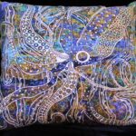 Squid in Blue Sea pillow