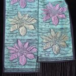 Divine Lotus Red Bloom Scarf